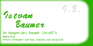 istvan baumer business card